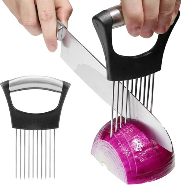 JAYVAR Onion Holder for Slicing, Lemon Slicer Onion Cutter for Slicing, Vegetable Cutter for Potato and Tomato,